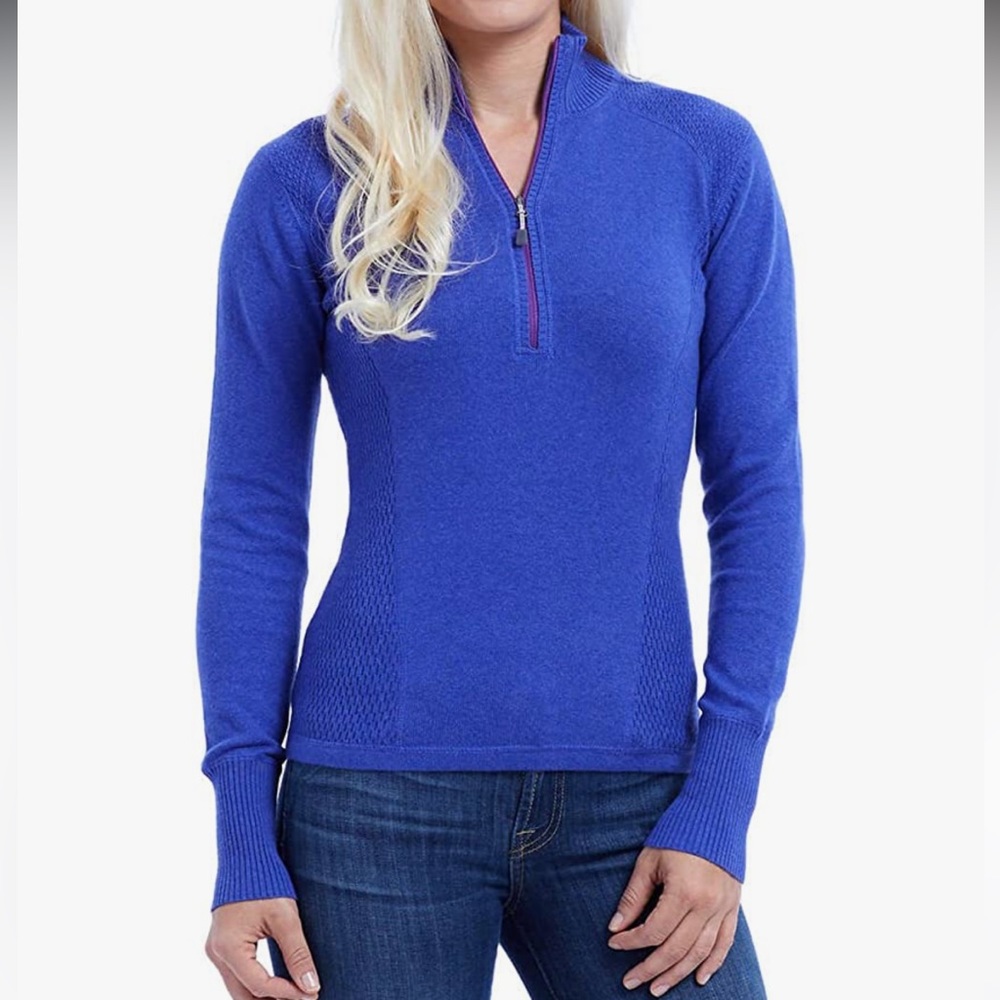 Eddie Bauer Woven 1/2 Half Zip Pullover Small NWT